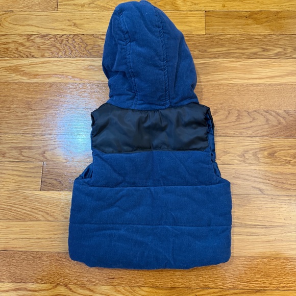 Little Lad Full Zip Hooded Navy Blue Vest - Boys Size 12 Months - Picture 3 of 3